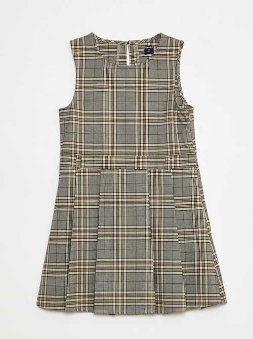 Robe mi-cuisse à carreaux - Kiabi
