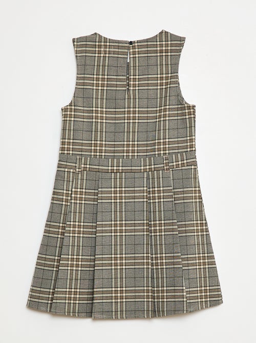 Robe mi-cuisse à carreaux - Kiabi