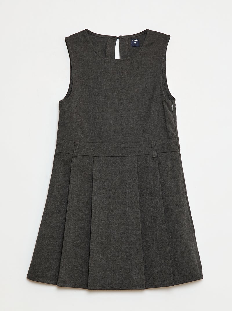 Robe mi-cuisse unie Gris - Kiabi