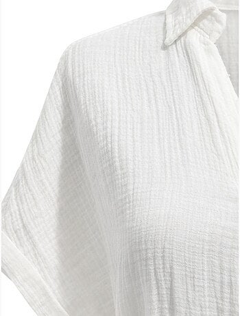 Robe mi-longue à col en v et détails accessoires mixray