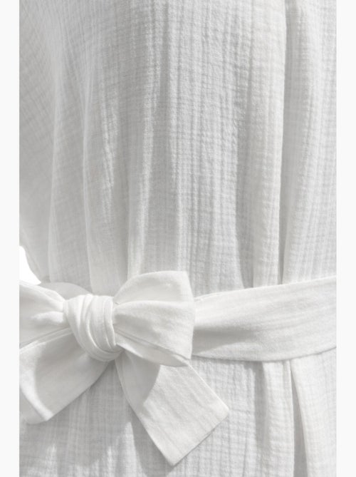 Robe mi-longue à col en v et détails accessoires mixray - Kiabi Robe mi-longue à col en v et détails accessoires mixray - Kiabi
