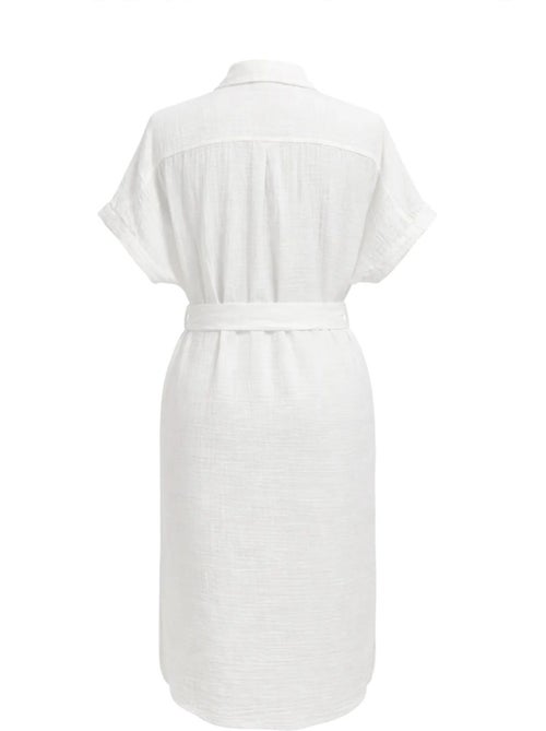 Robe mi-longue à col en v et détails accessoires mixray - Kiabi Robe mi-longue à col en v et détails accessoires mixray - Kiabi