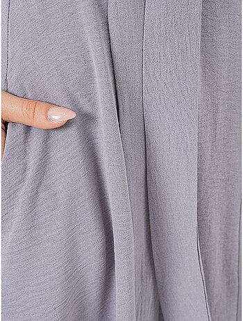 Robe mi-longue boutonnée à col chemise et coupe a avec détails de reliure bdart