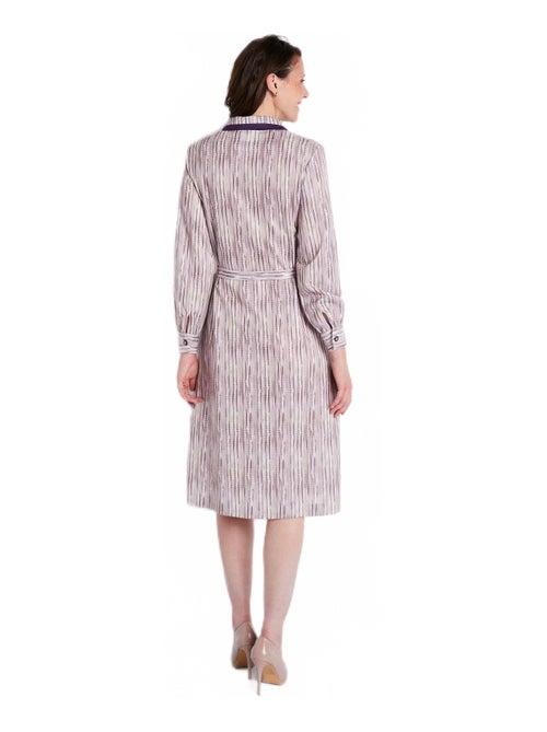 Robe mi-longue boutonnée imprimée - Kiabi