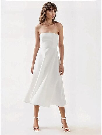 Robe mi-longue bustier coupe A