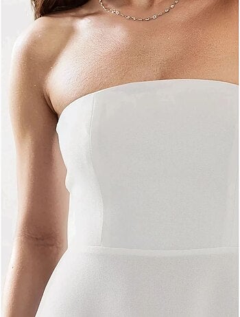 Robe mi-longue bustier coupe A