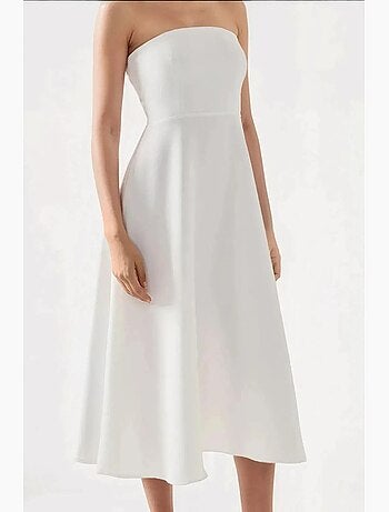 Robe mi-longue bustier coupe a hiccup