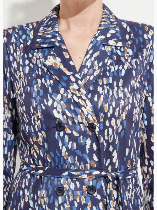 Robe mi longue col tailleur double boutonnage - Afibel - Kiabi