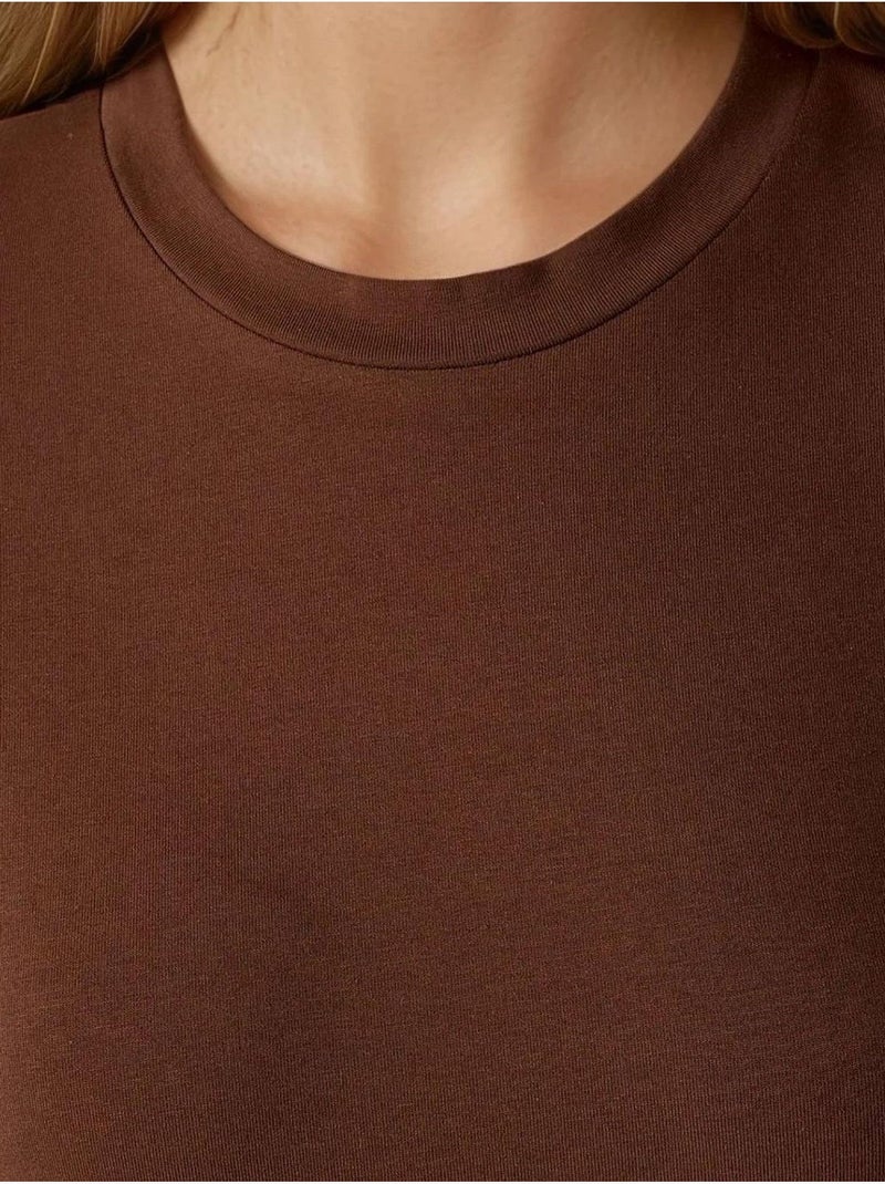 Robe mi-longue coupe confortable avec jupe en tulle collection pika Marron foncé - Kiabi