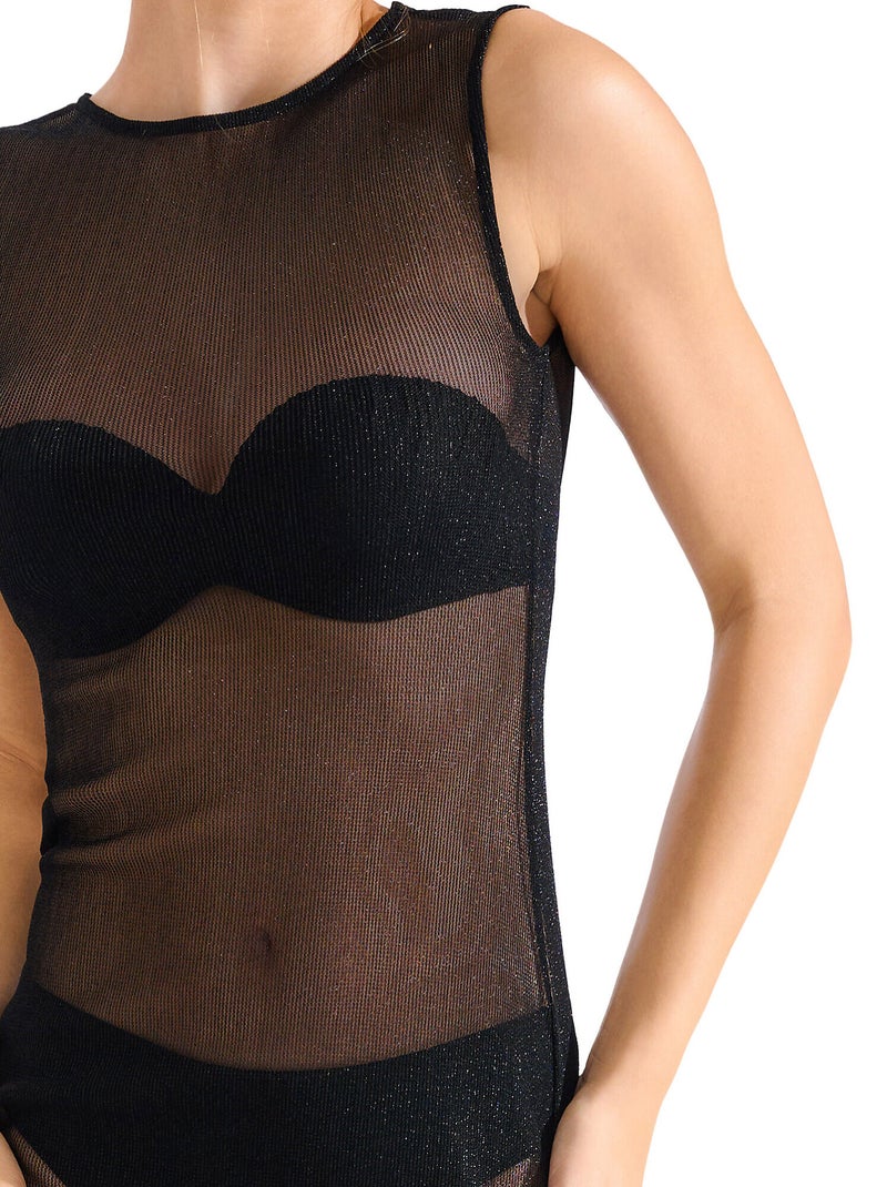 Robe mi-longue de plage IMPERIA Noir - Kiabi