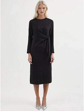 Robe mi-longue en maille à col rond hiccup