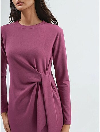 Robe mi-longue en maille à col rond hiccup