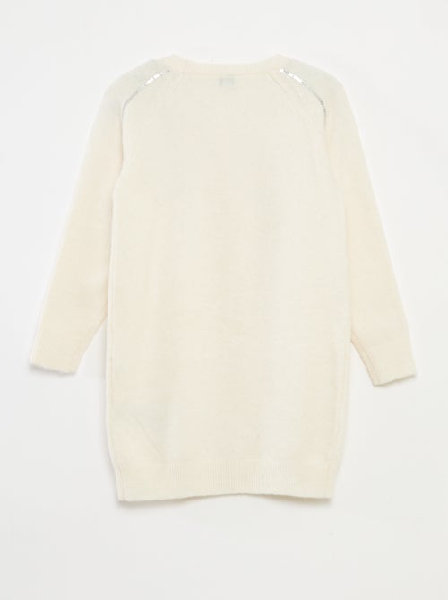 Robe mi-longue en maille avec sequins - Kiabi