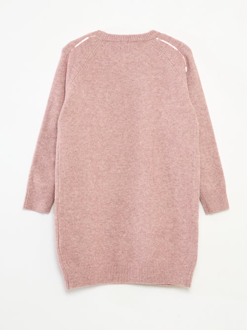 Robe mi-longue en maille avec sequins - Kiabi