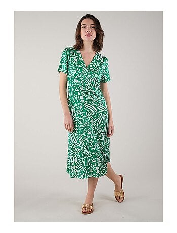 Robe mi-longue en satin 'Deeluxe'