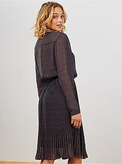 Robe mi-longue fleurie - Kiabi