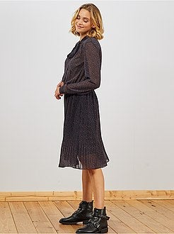 Robe mi-longue fleurie - Kiabi