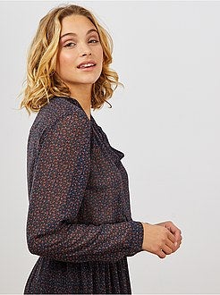 Robe mi-longue fleurie - Kiabi