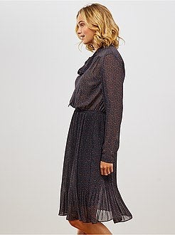 Robe mi-longue fleurie - Kiabi