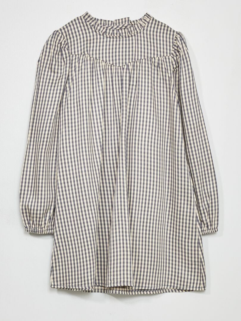 Robe mi-longue imprim?�e fantaisie - Bleu - Kiabi - 15.00�?�