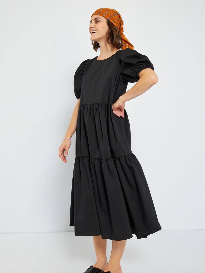 Robe mi-longue 'JDY' noir - Kiabi