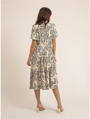 Robe mi-longue motifs IONELA