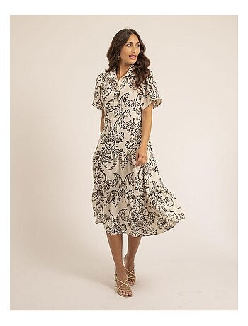 Robe mi-longue motifs IONELA