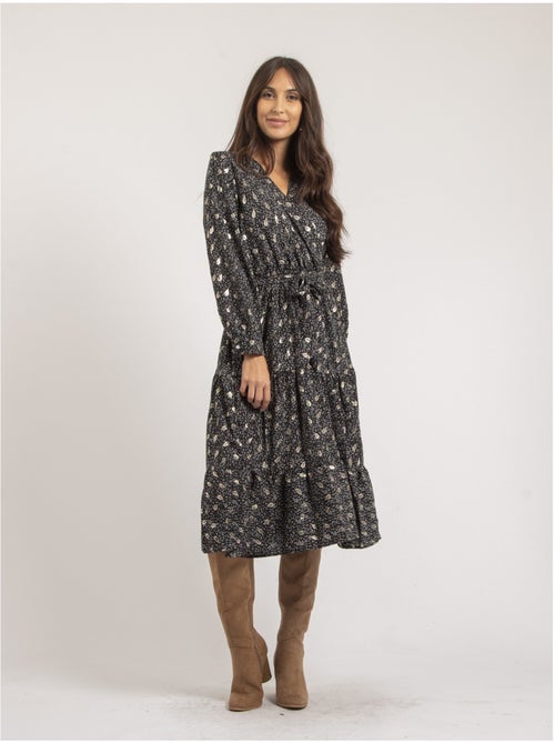 Robe mi-longue motifs IVELIA - Kiabi