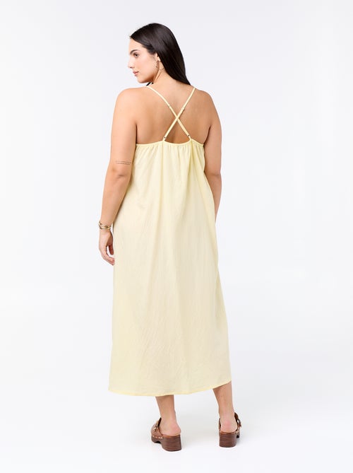 Robe midi à bretelles réglables - Kiabi