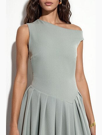 Robe midi à col asymétrique hiccup