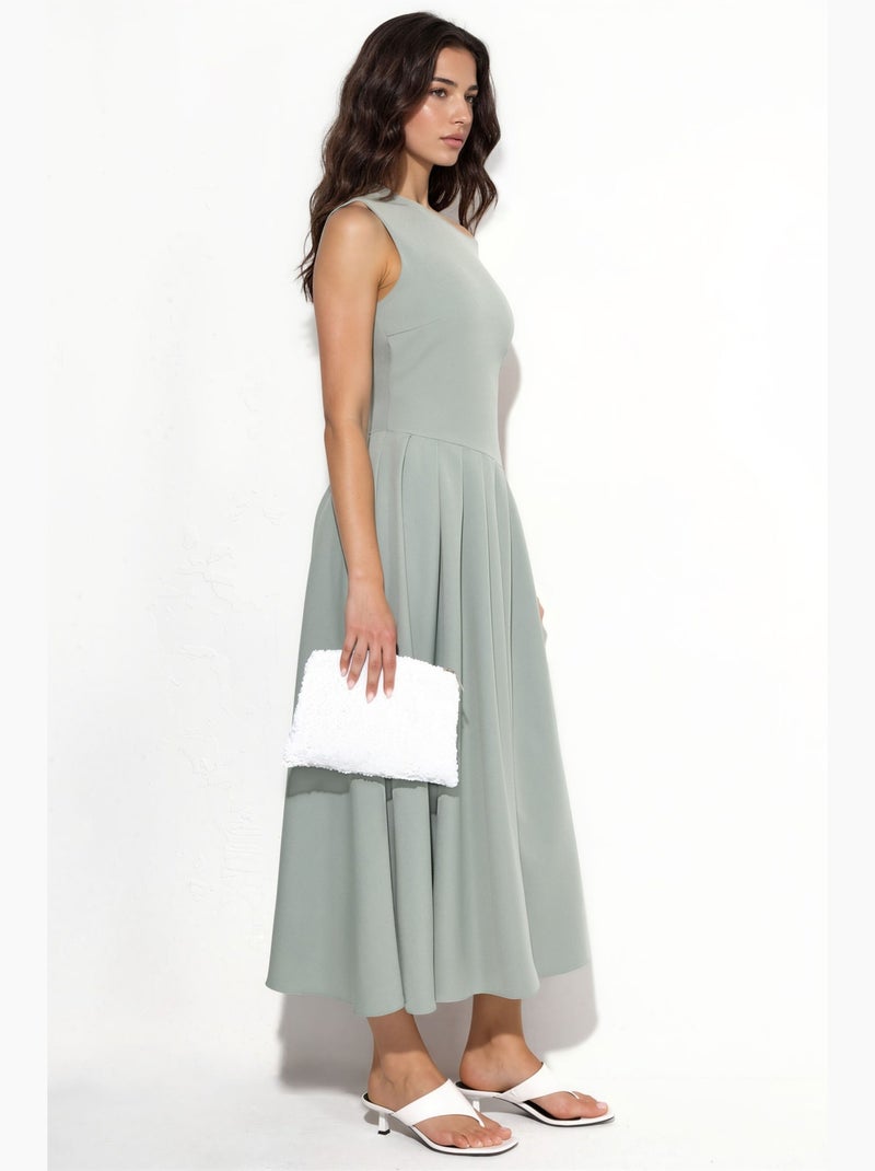Robe midi à col asymétrique hiccup Vert pastel - Kiabi