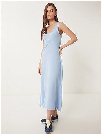 Robe midi à col en u istanbul
