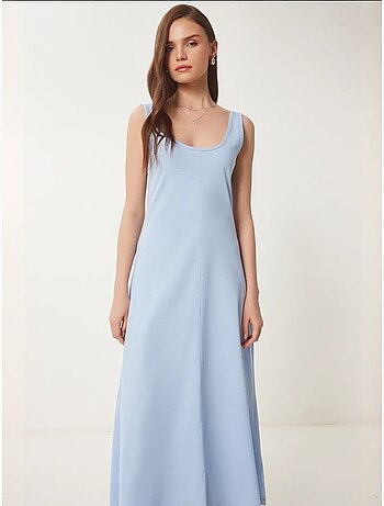 Robe midi à col en u istanbul