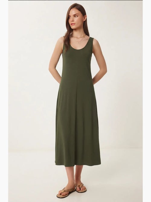 Robe midi à col en u istanbul - Kiabi