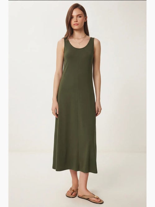 Robe midi à col en u istanbul - Kiabi