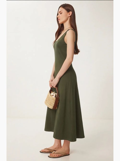 Robe midi à col en u istanbul - Kiabi