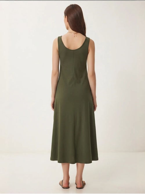 Robe midi à col en u istanbul - Kiabi