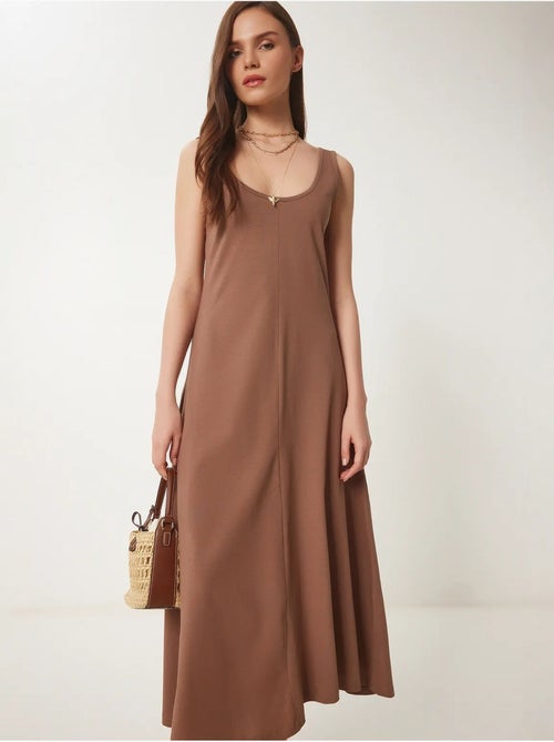 Robe midi à col en u istanbul - Kiabi