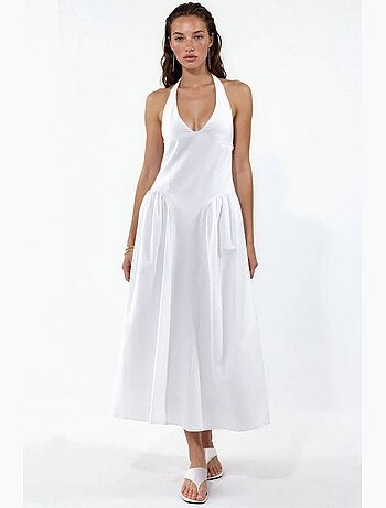 Robe midi à col halter busem