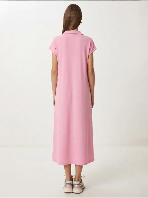 Robe midi à col polo et poche, istanbul - Kiabi Robe midi à col polo et poche, istanbul - Kiabi