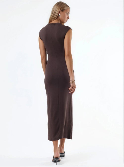 Robe midi à col rond et détail noué busem - Kiabi Robe midi à col rond et détail noué busem - Kiabi