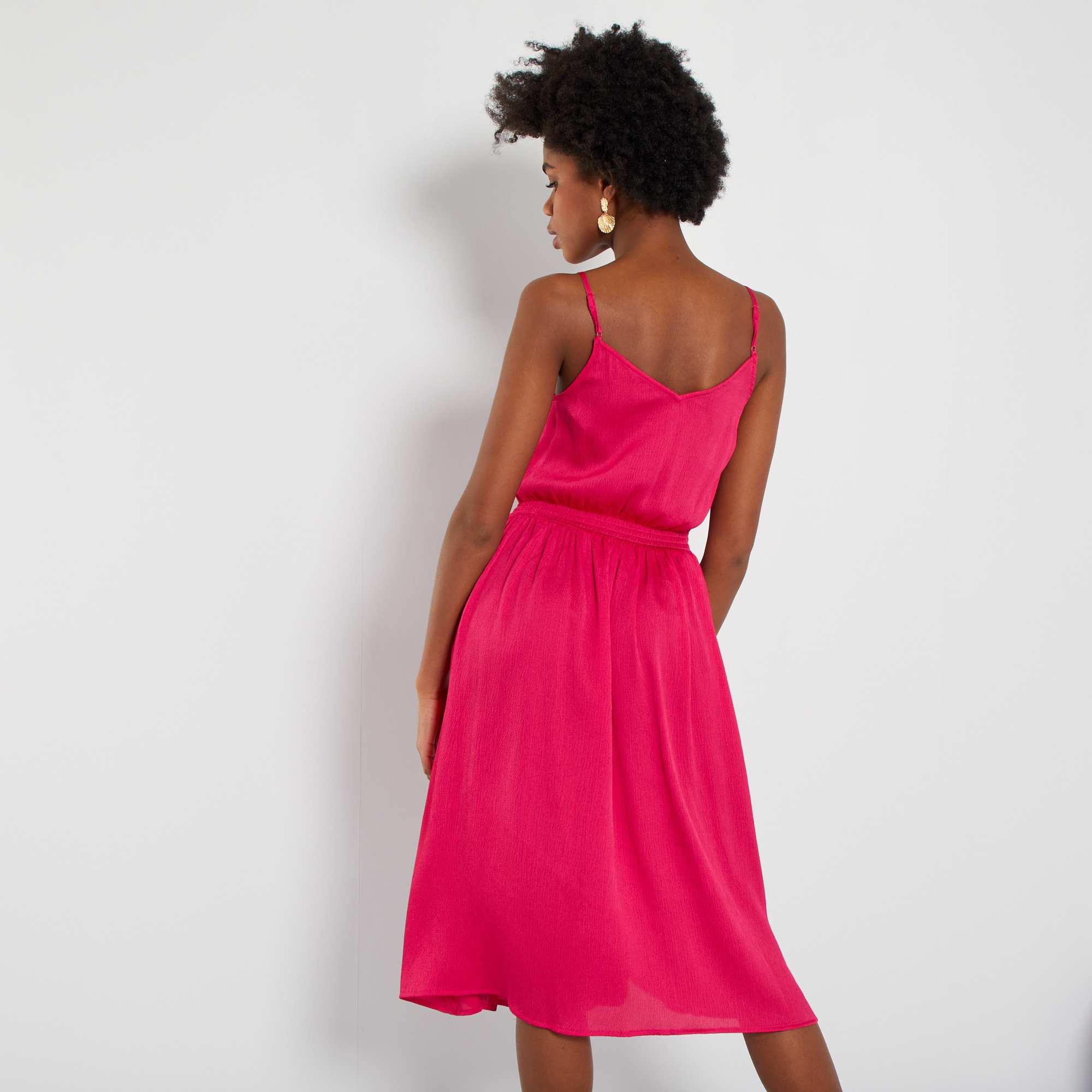 Robe midi à fines bretelles femme Kiabi 18,00€
