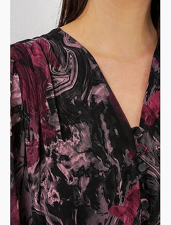 Robe midi à imprimé léopard et col v bdart