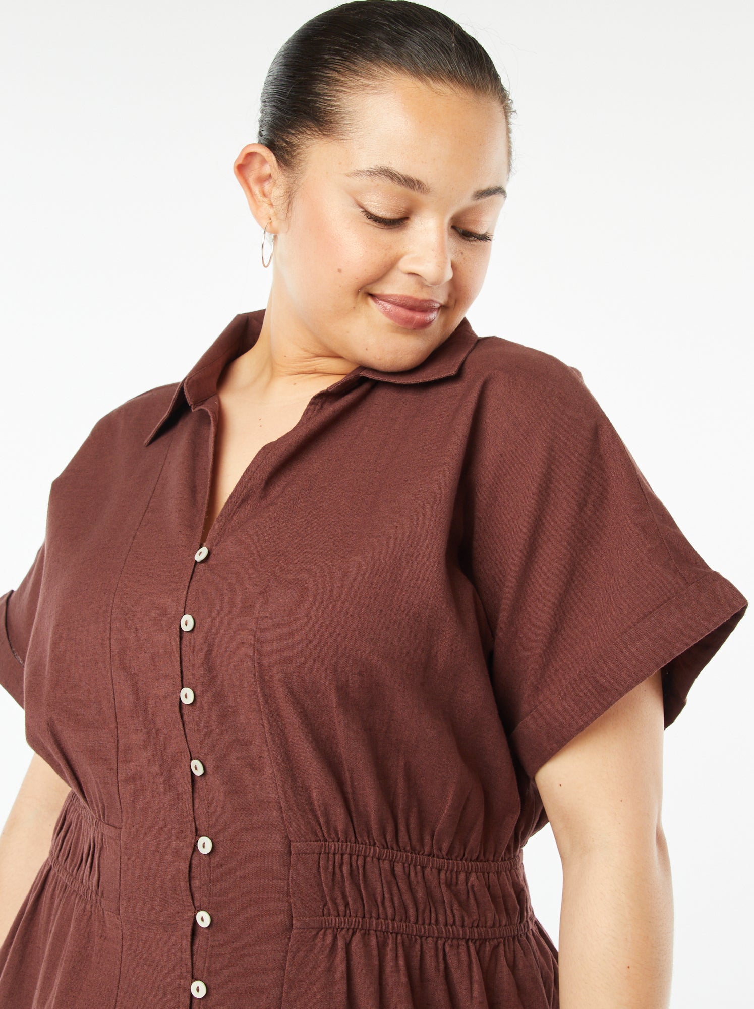 Robe Chemise TIBI En Simili Cuir Marron - Taille S (US4) - Neuve Avec étiquettes, Manches Longues