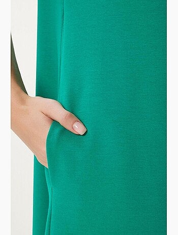 Robe midi à manches courtes et col rond istanbul