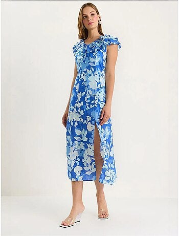 Robe midi à volants lucci