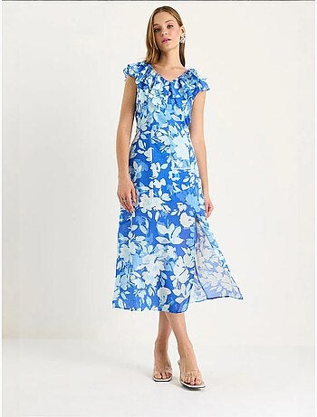 Robe midi à volants lucci