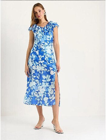 Robe midi à volants lucci
