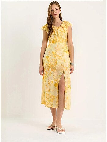 Robe midi à volants lucci