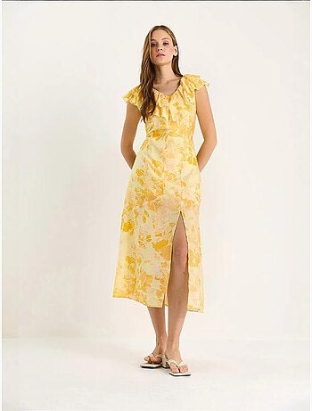 Robe midi à volants lucci
